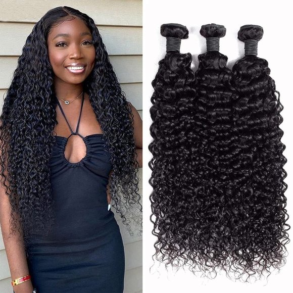 100% 12A Deep Wave Brazilian Virgin Human Hair Weave Bundle 100g - Picture 1 of 11